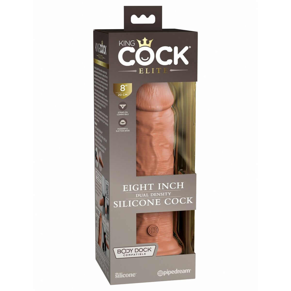 Natürliches Dildo Pipedream - King Cock Silikon natürlich - AWK Flagship