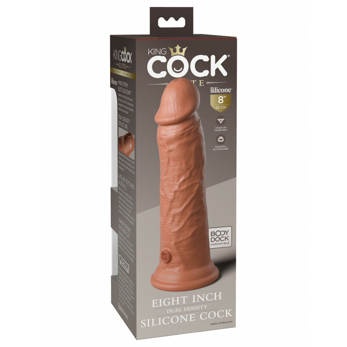 Natürliches Dildo Pipedream - King Cock Silikon natürlich - AWK Flagship