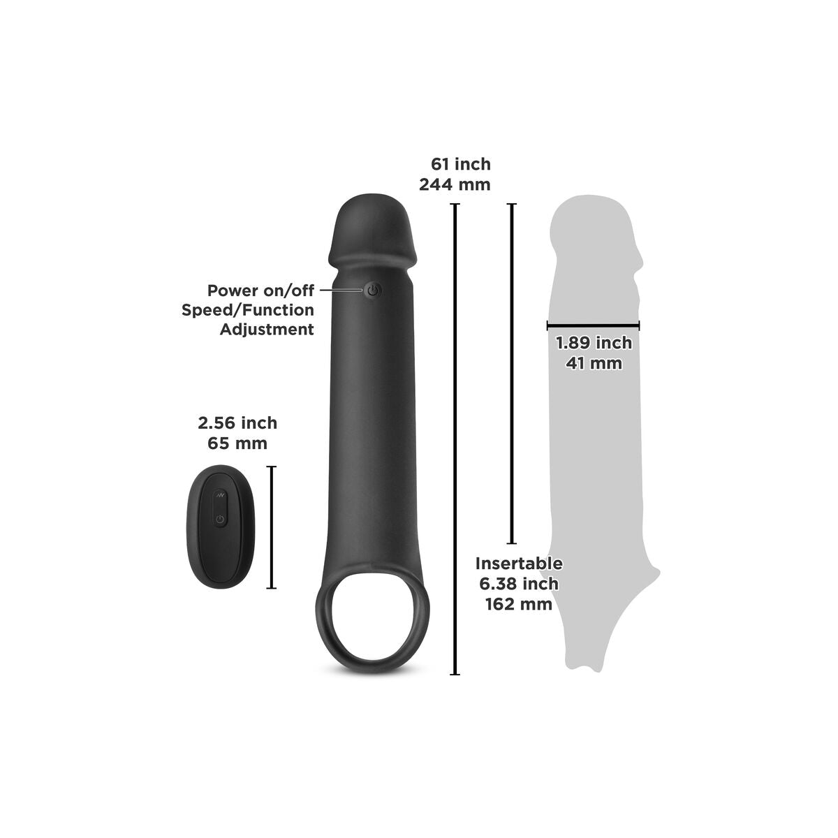 Penis-Hülle NS Novelties Renegade Schwarz Ø 4,4 cm - AWK Flagship