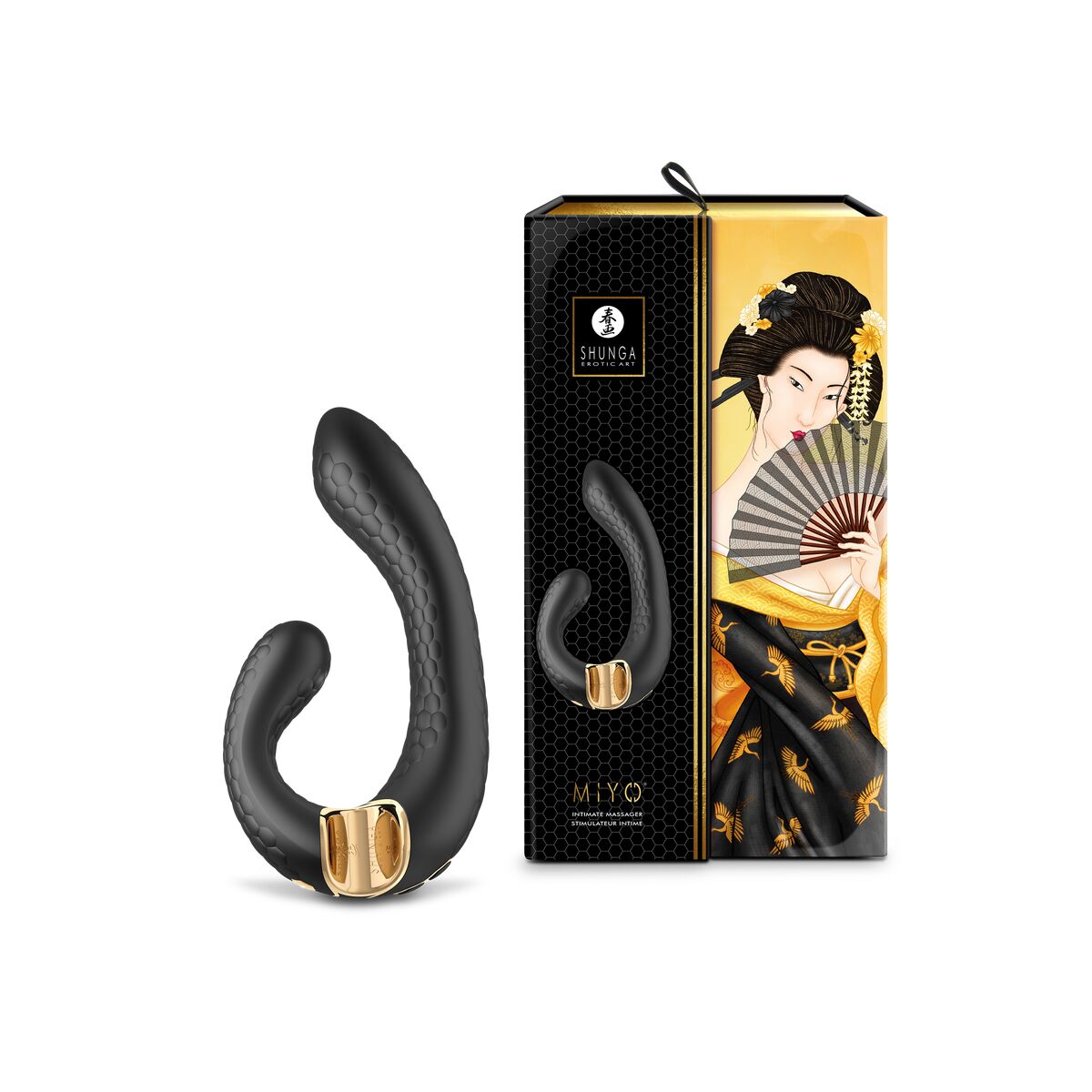 Dual Stimulationsvibrator Shunga Miyo Schwarz - AWK Flagship