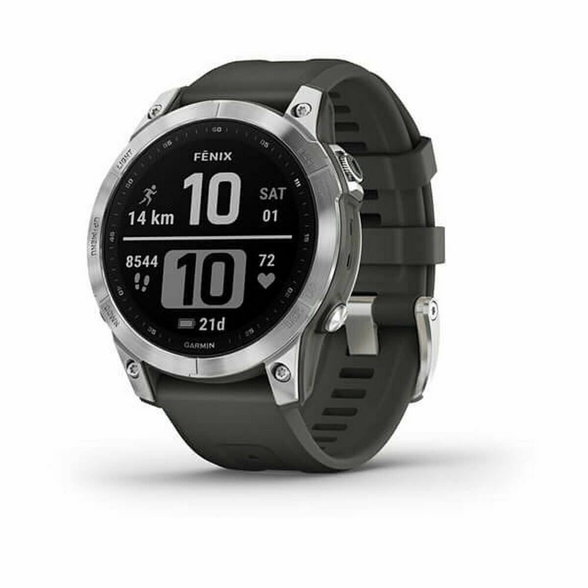 Smartwatch GARMIN fenix 7 Graphit Silberfarben 1,3" - AWK Flagship