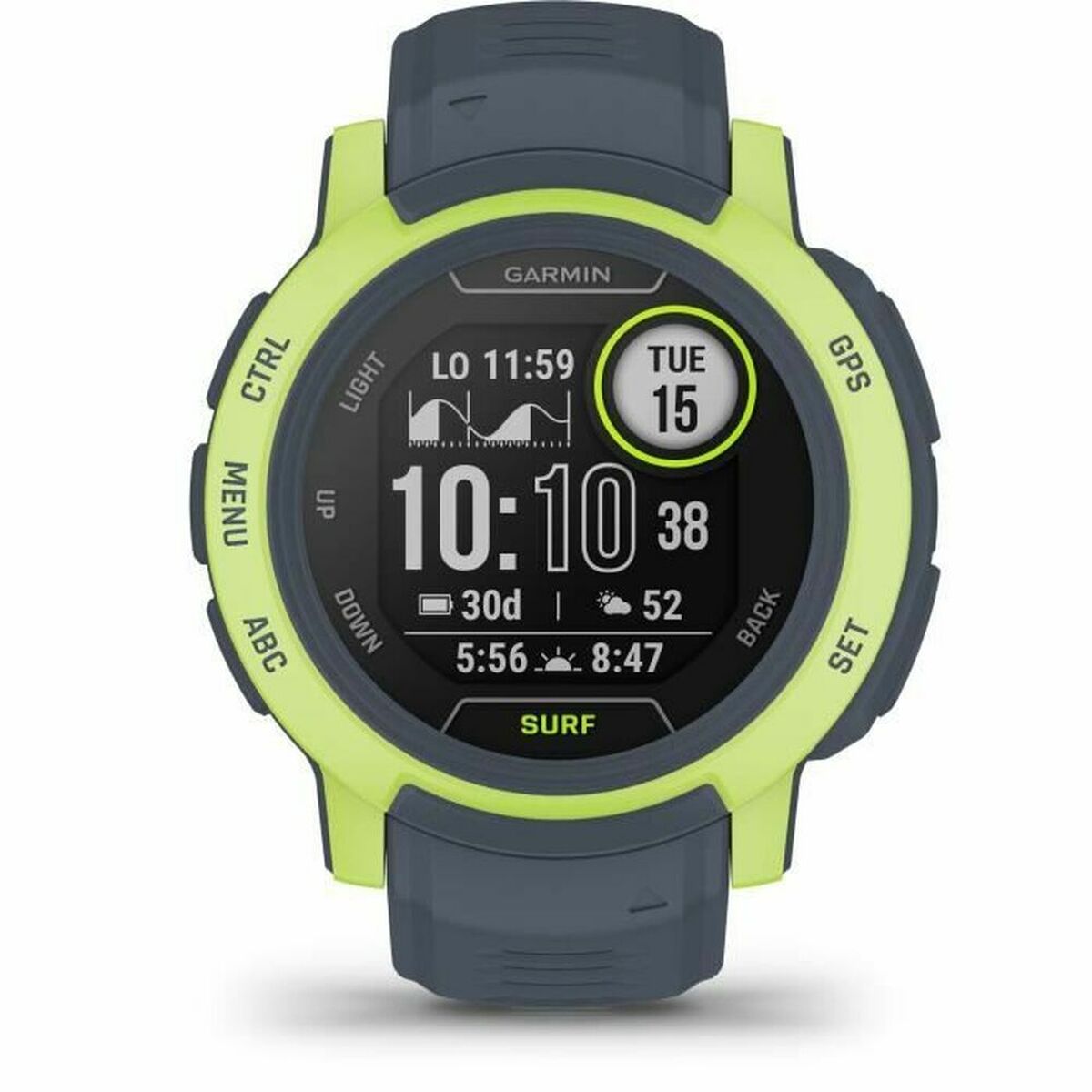 Smartwatch GARMIN Instinct 2 Surf Edition Neongrün 0,9" Grau Verde, gris - AWK Flagship