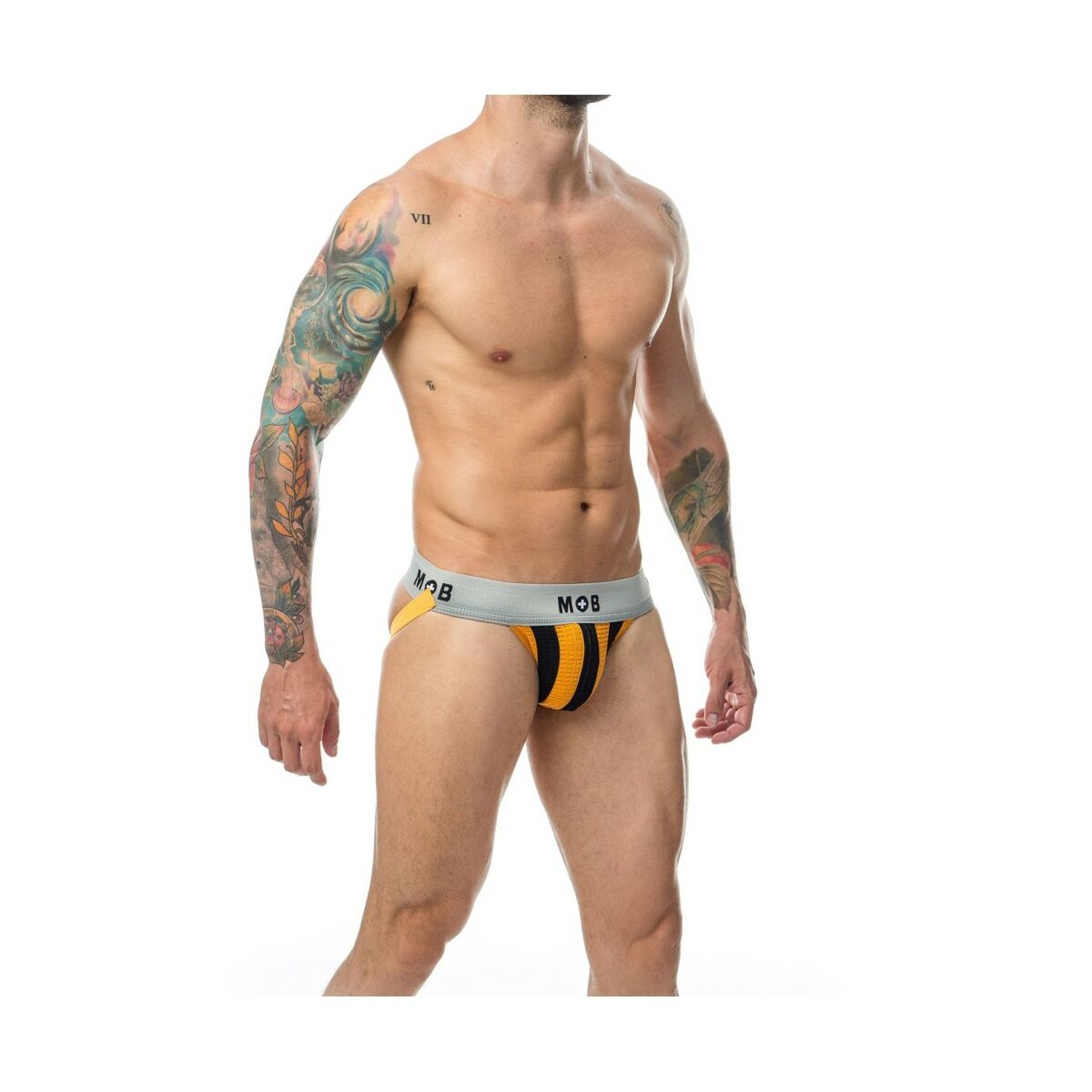 Tanga Mob Eroticwear Schwarz Orange XXL - AWK Flagship