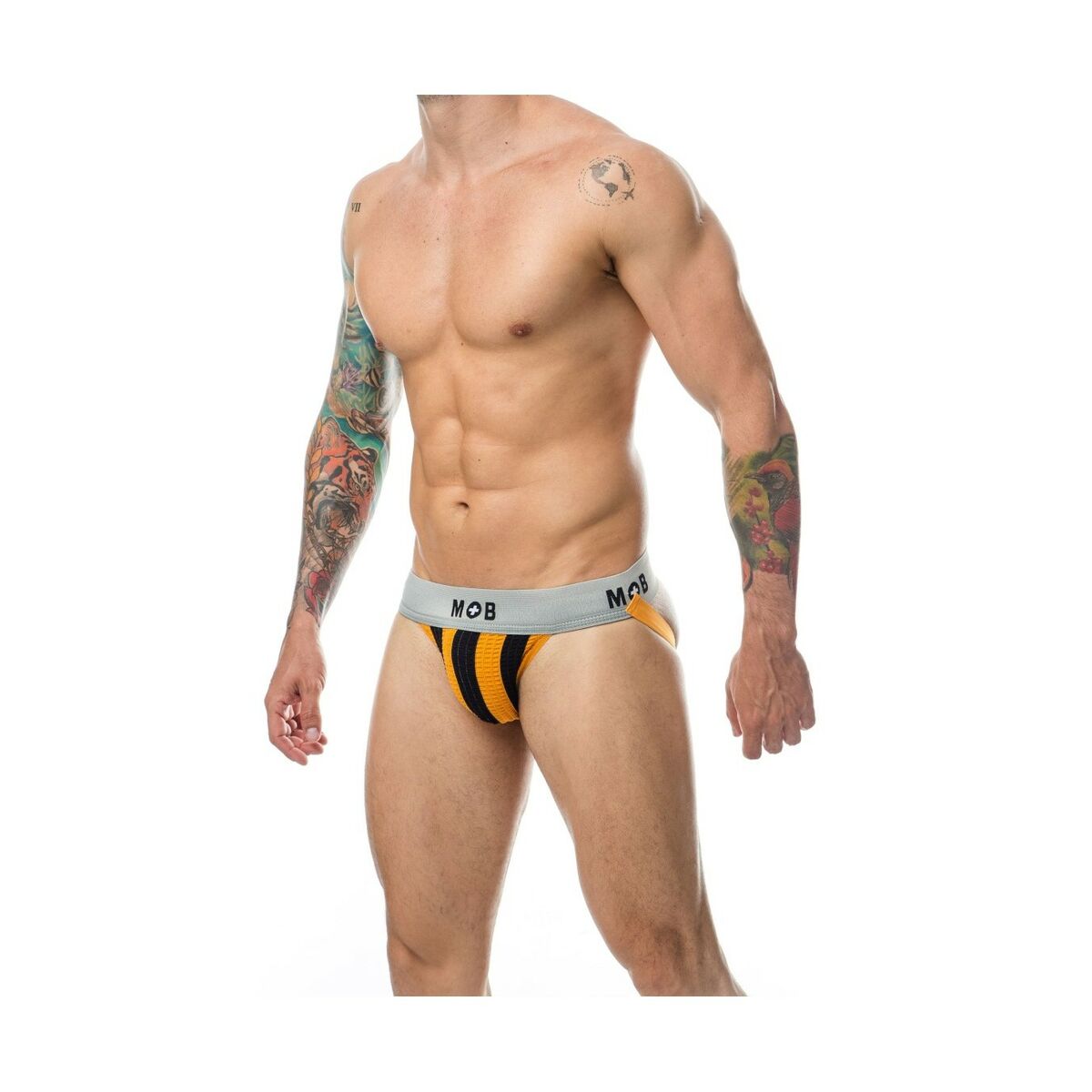 Tanga Mob Eroticwear Schwarz Orange XXL - AWK Flagship