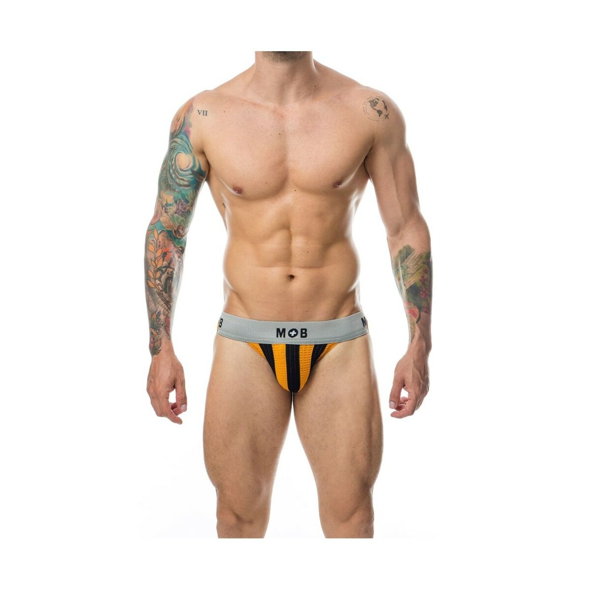 Tanga Mob Eroticwear Schwarz Orange XXL - AWK Flagship