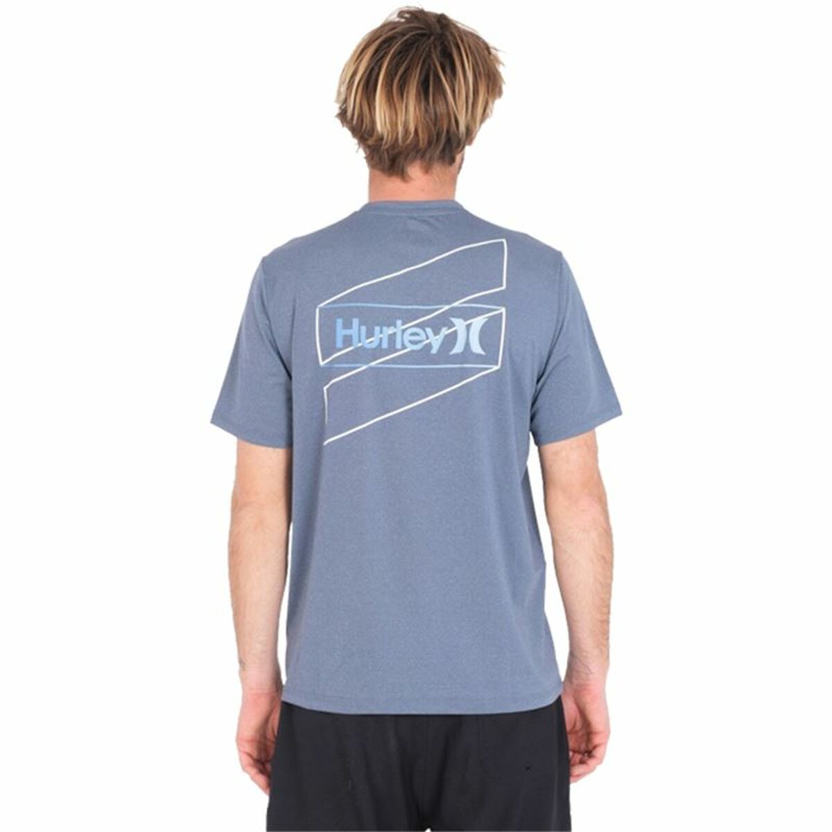 Herren Kurzarm-T-Shirt Hurley One Only Slashed UPF Blau - AWK Flagship