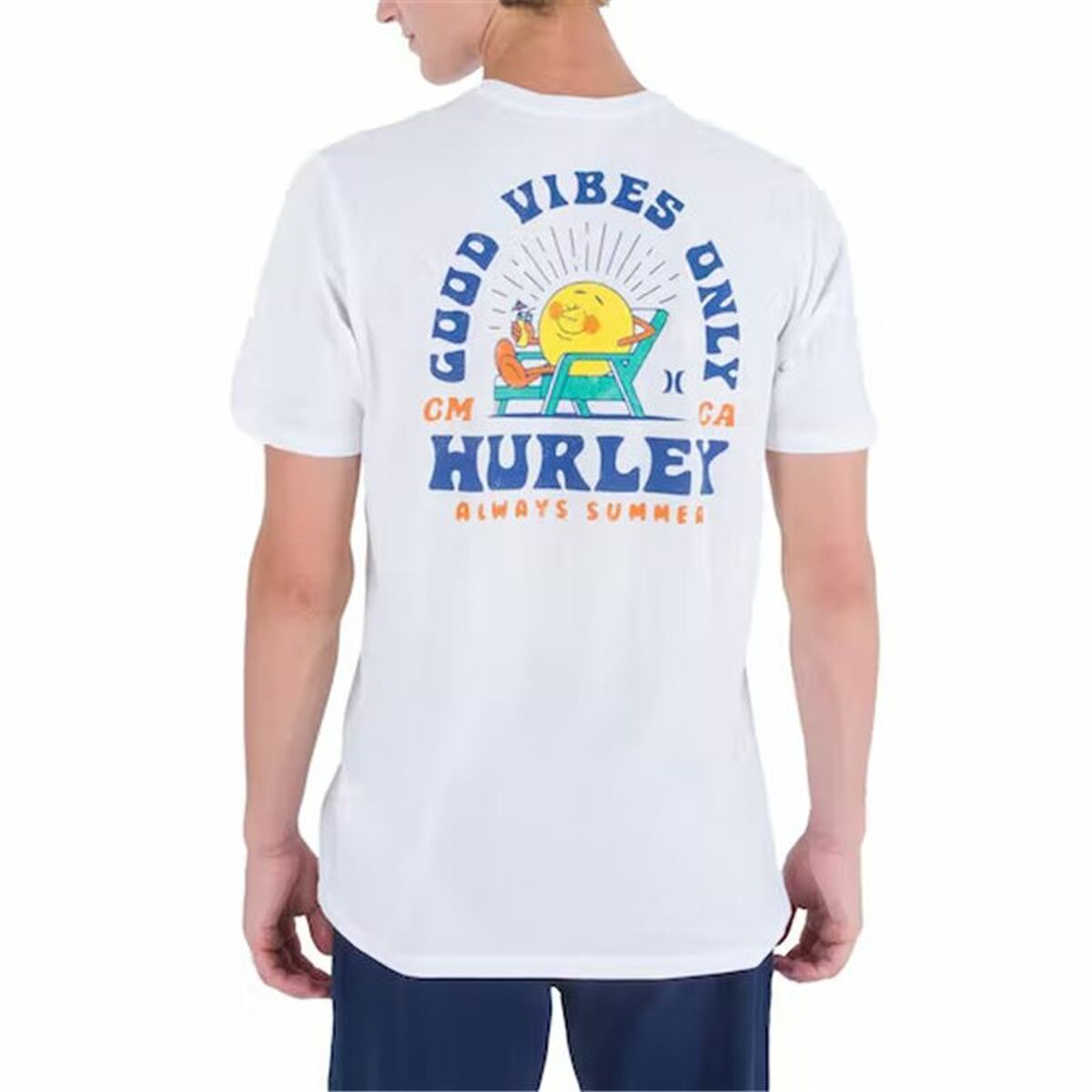 Herren Kurzarm-T-Shirt Hurley Everyday Vacation Weiß - AWK Flagship