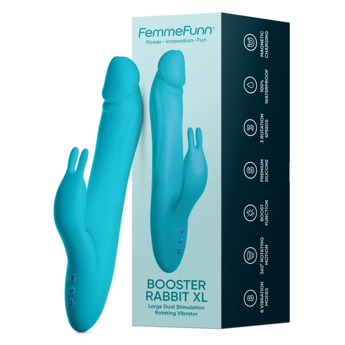 G-Punkt Vibrator FemmeFunn BOOSTER RABBIT XL Blau - AWK Flagship