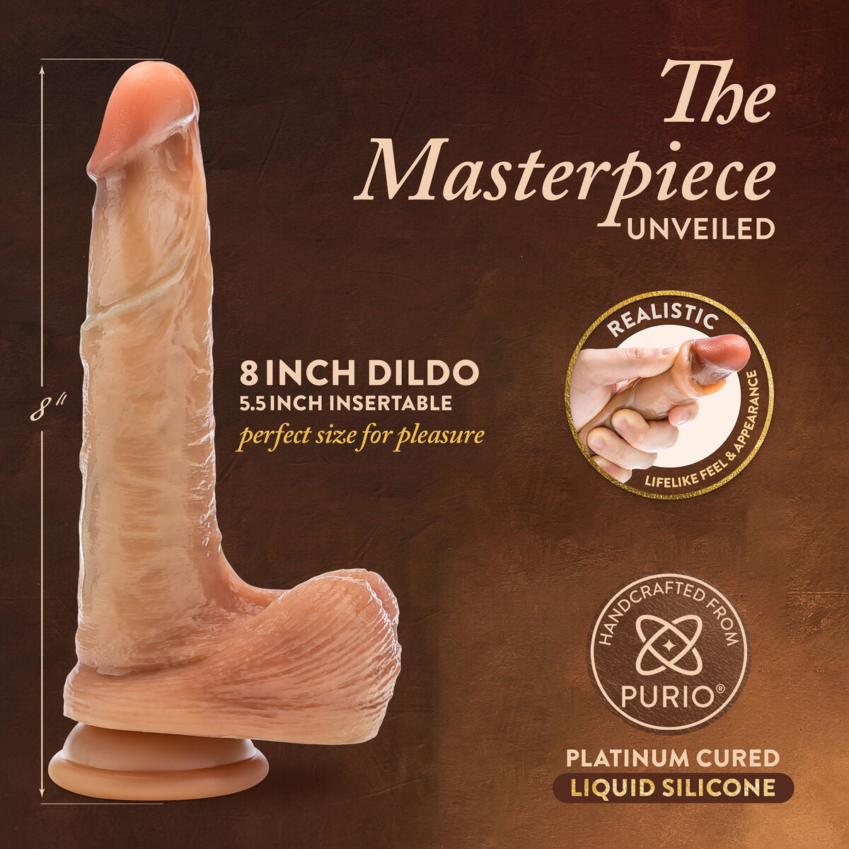 Natürliches Dildo Blush Renaissance Davinci Silikon (14 cm) - AWK Flagship