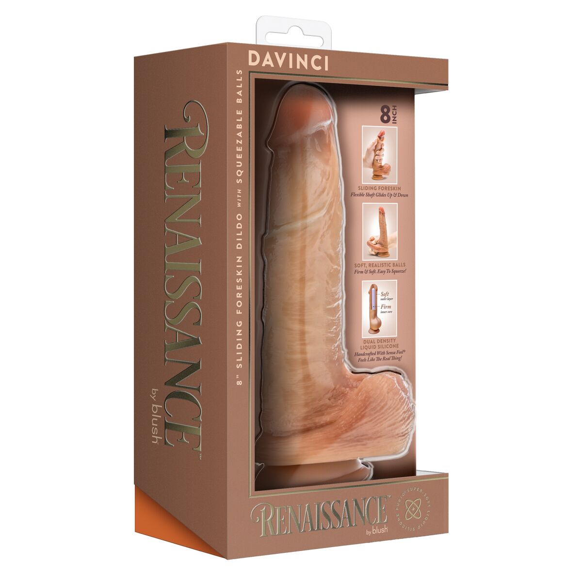 Natürliches Dildo Blush Renaissance Davinci Silikon (14 cm) - AWK Flagship