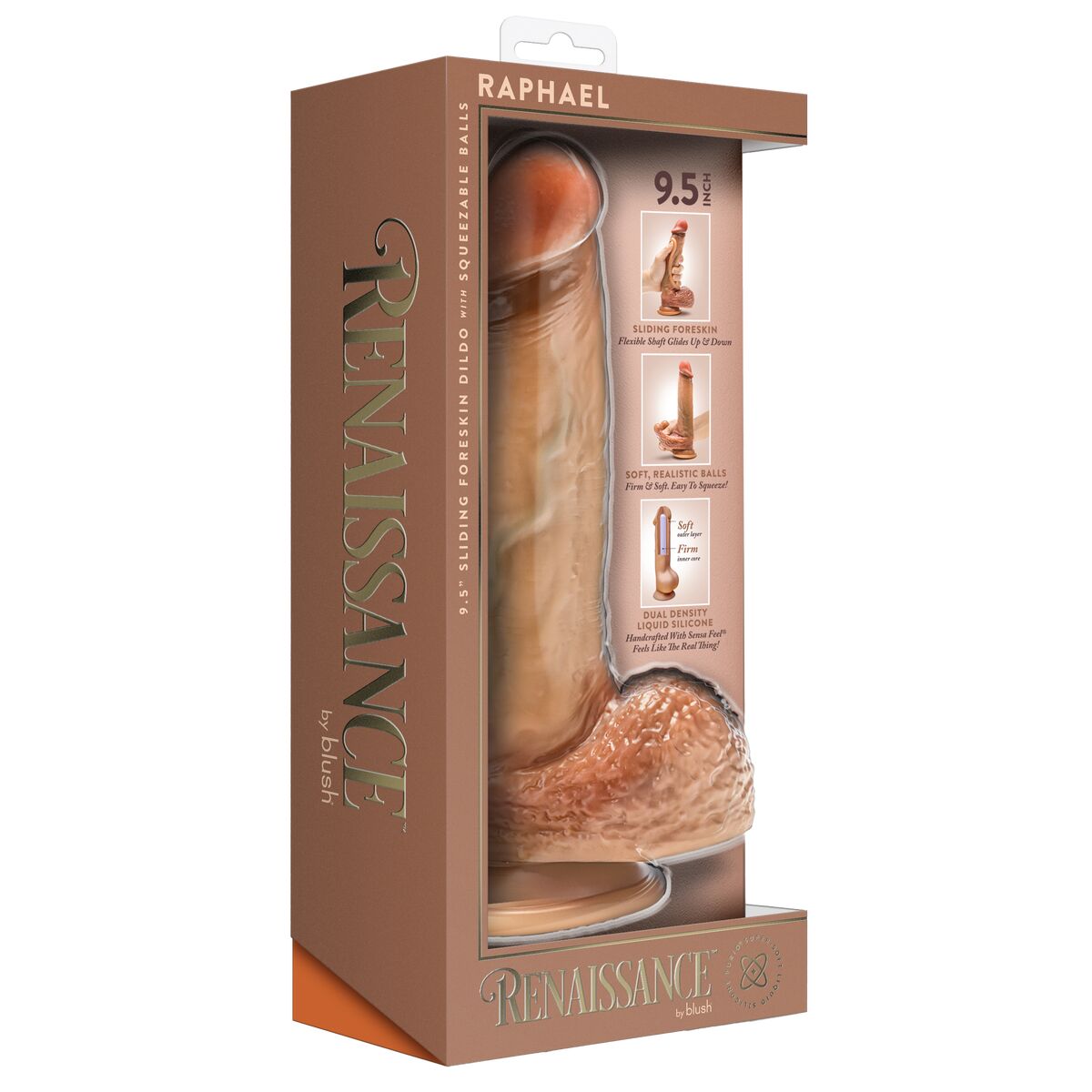 Natürliches Dildo Blush Renaissance Raphael Silikon Ø 4,5 cm (17,8 cm) - AWK Flagship