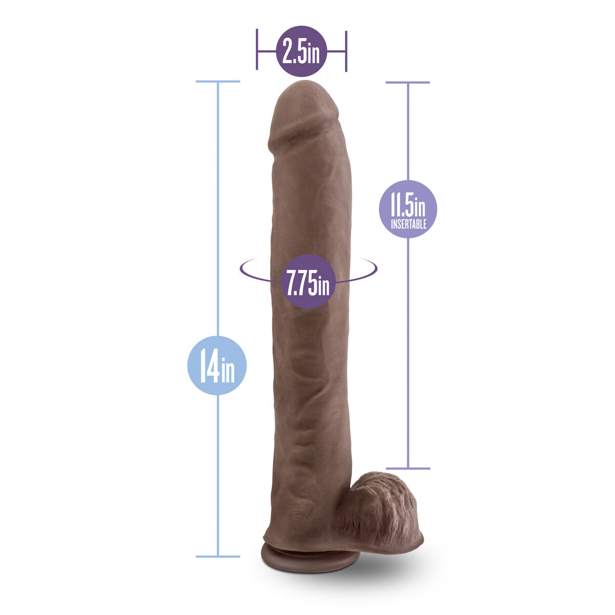 Natürlicher Dildo Blush Au Naturel TPE Ø 5,3 cm - AWK Flagship