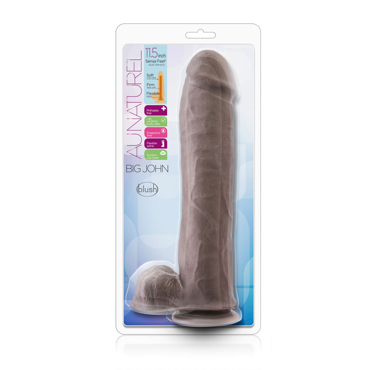 Natürliches Dildo Blush Au Naturel TPE Ø 6 cm (23,5 cm) - AWK Flagship