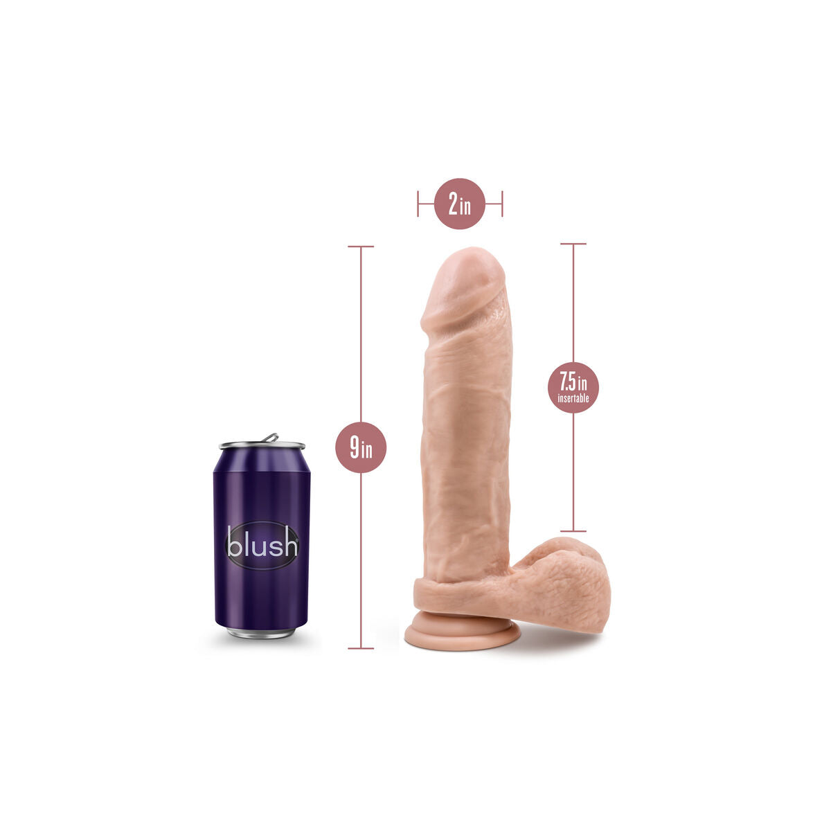 Natürliches Dildo Blush Dr Skin Silikon Ø 5 cm - AWK Flagship