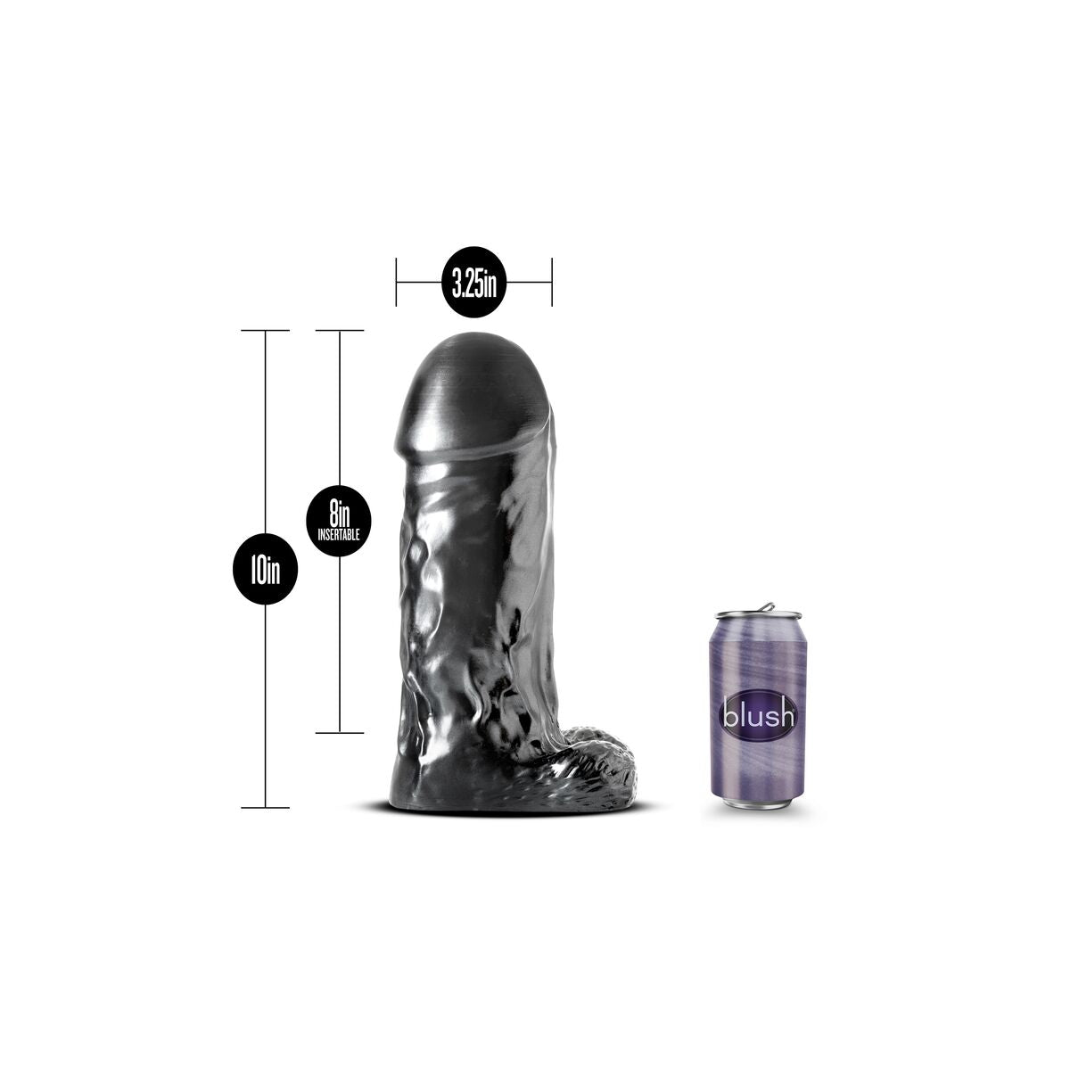 Natürliches Dildo Blush Jet PVC Ø 8,2 cm - AWK Flagship