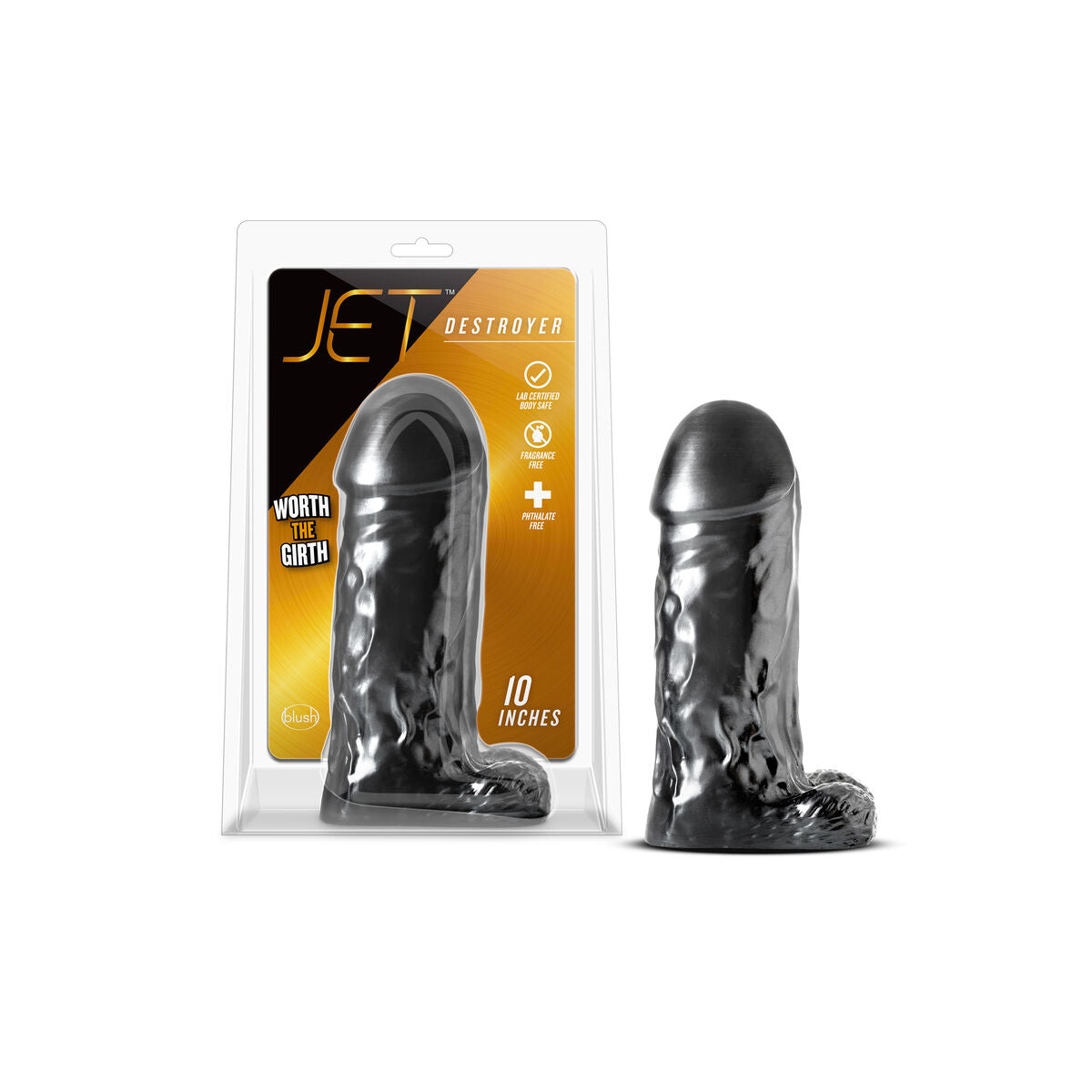 Natürliches Dildo Blush Jet PVC Ø 8,2 cm (20,3 cm) - AWK Flagship