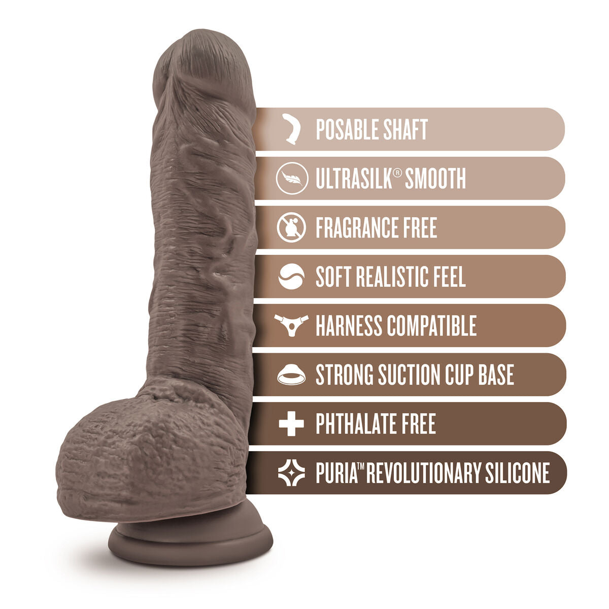 Natürliches Dildo Blush Dr Skin Silikon Ø 4,5 cm - AWK Flagship