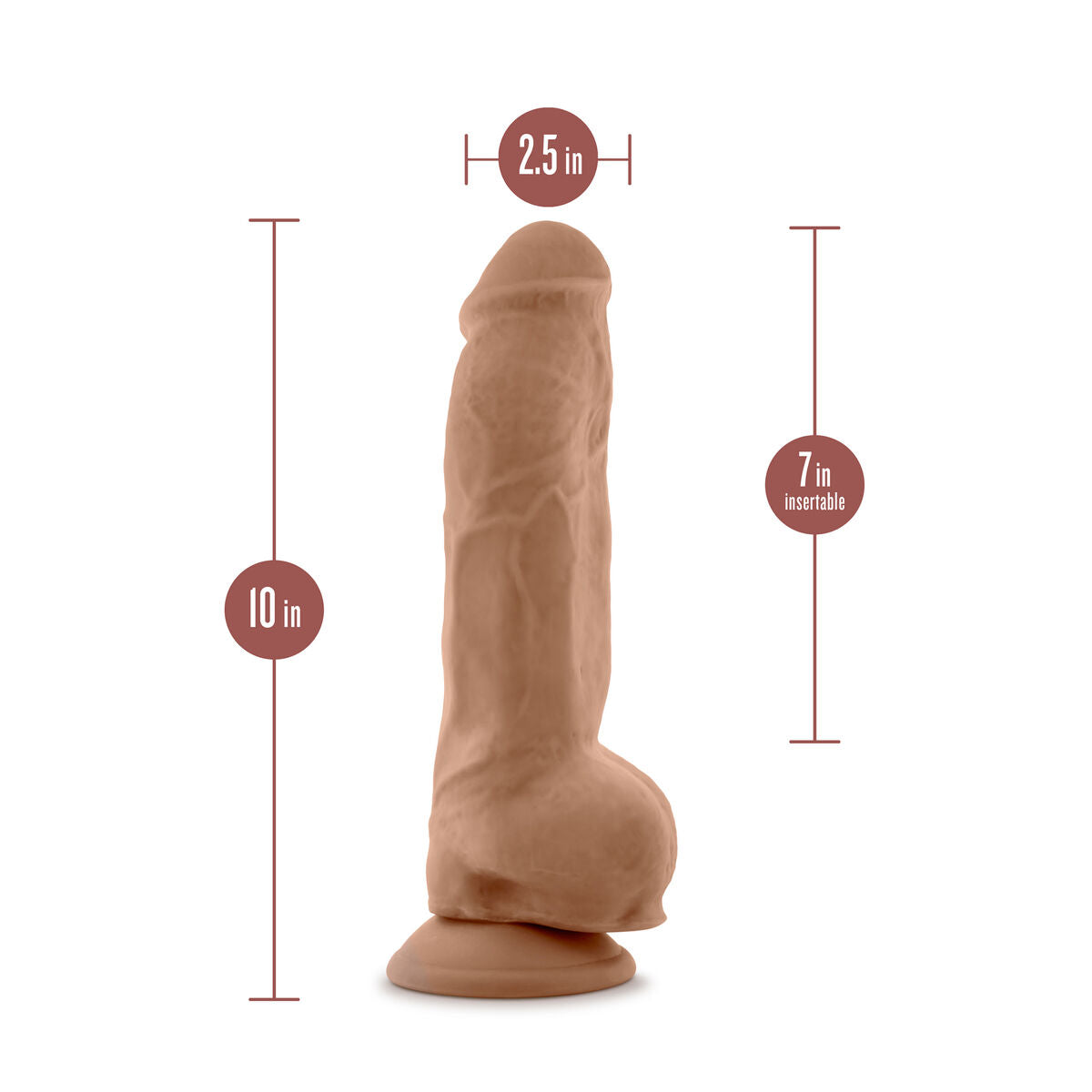 Dildo Blush Au Naturel Braun Ø 5,1 cm - AWK Flagship