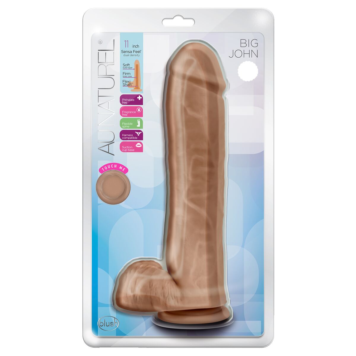 Natürliches Dildo Blush Au Naturel TPE Ø 5,1 cm (23,5 cm) - AWK Flagship