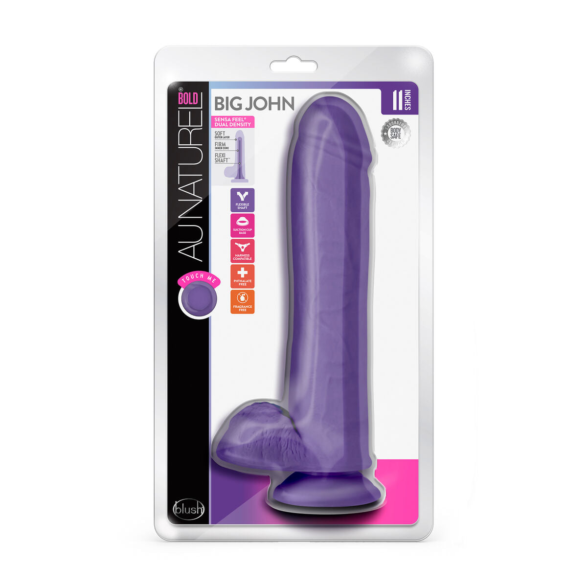 Natürliches Dildo Blush Au Naturel TPE Ø 5,5 cm (23,5 cm) - AWK Flagship