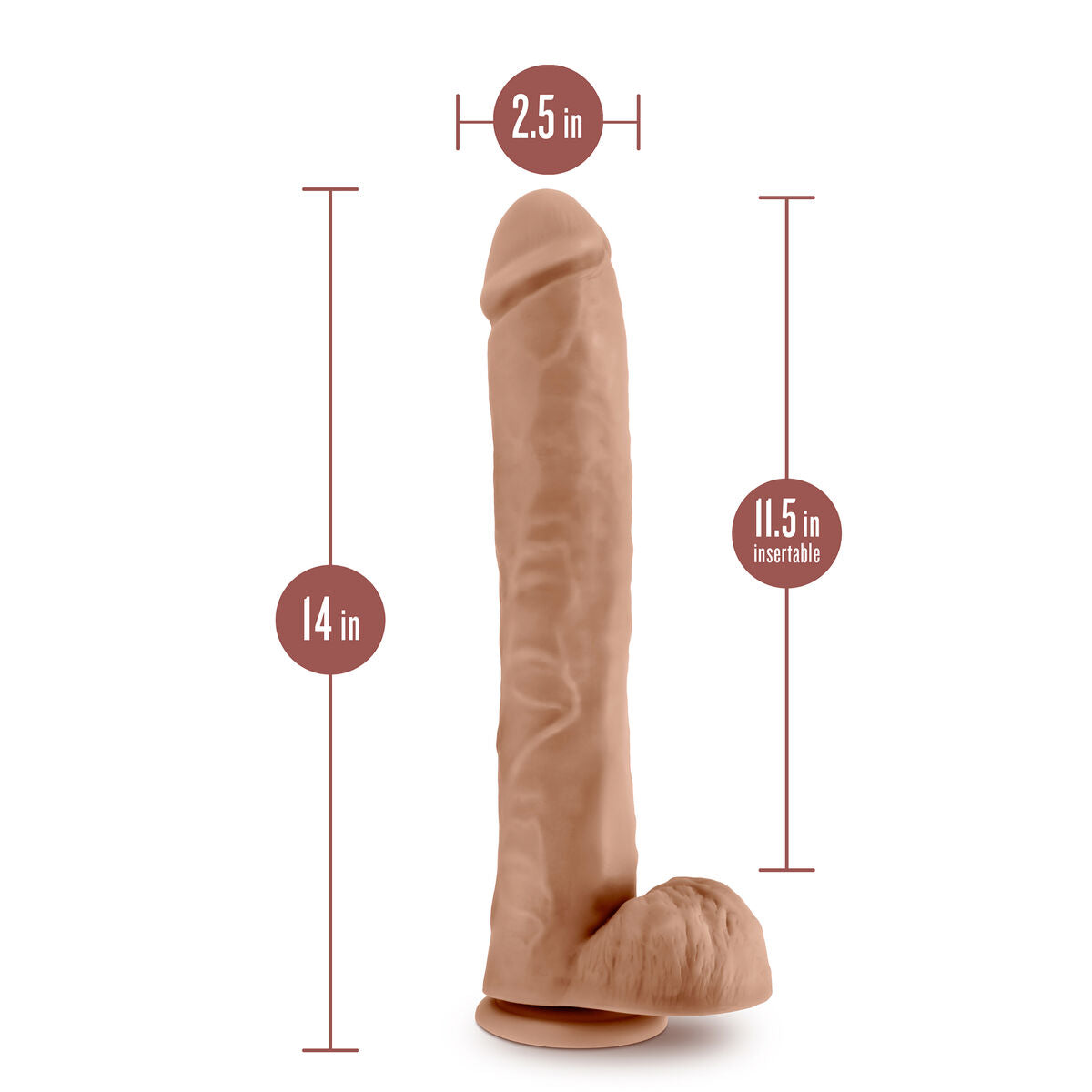 Natürliches Dildo Blush Au Naturel TPE Ø 6,3 cm - AWK Flagship