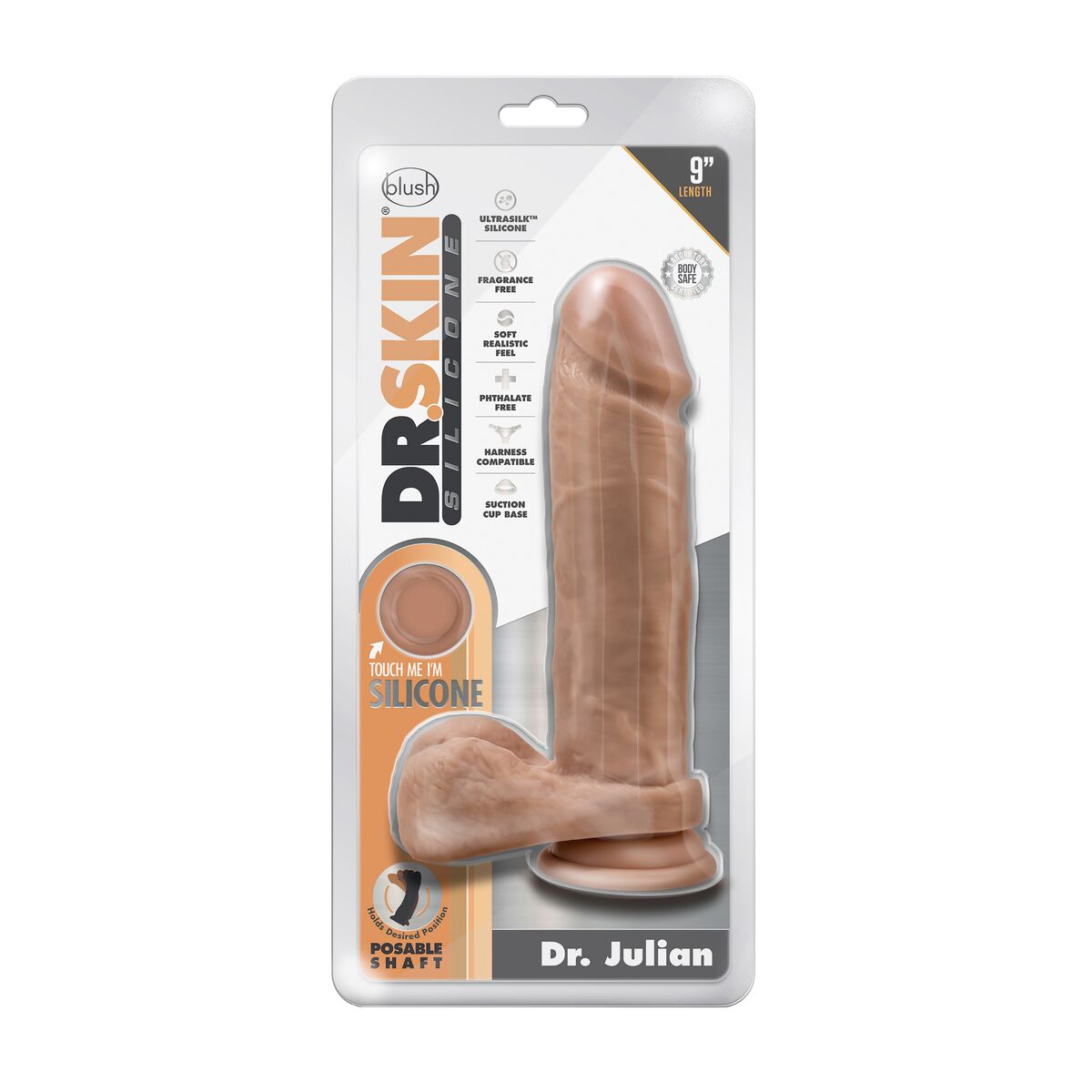 Natürliches Dildo Blush Dr Skin Silikon Ø 5 cm - AWK Flagship