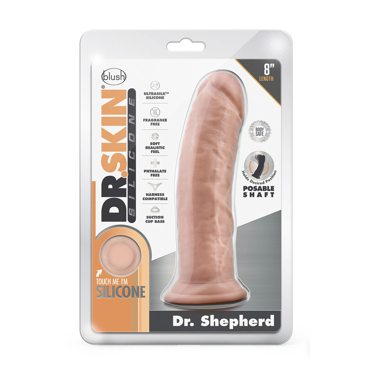 Natürliches Dildo Blush Dr Skin Silikon Ø 5 cm (19 cm) - AWK Flagship