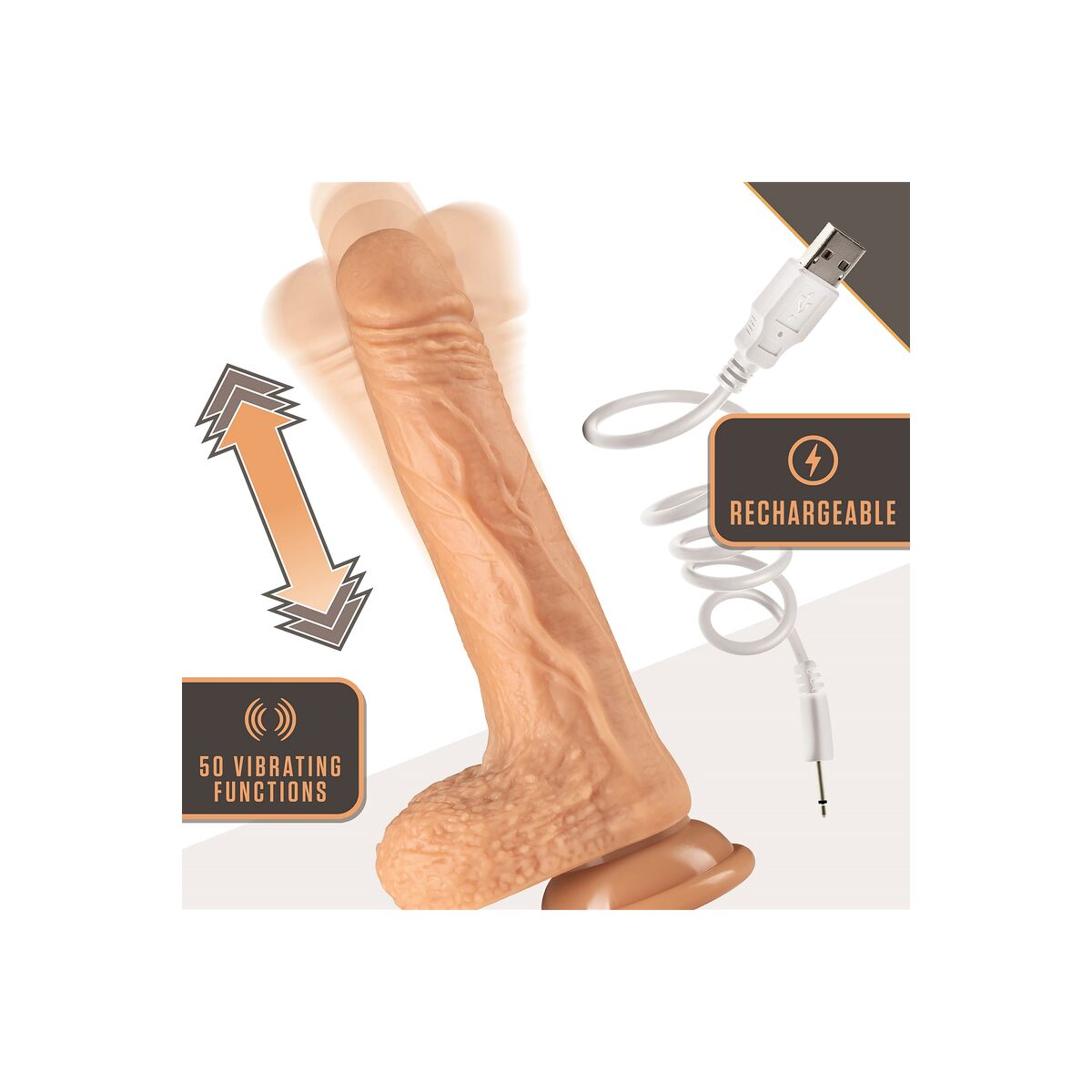 Natürlicher Dildo Blush Dr Skin Silikon ABS Ø 3,5 cm - AWK Flagship