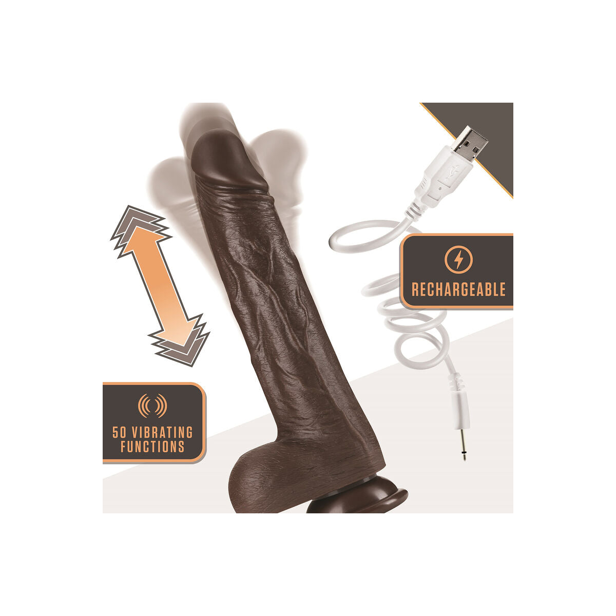 Natürlicher Dildo Blush Dr Skin Silikon ABS Ø 4 cm - AWK Flagship