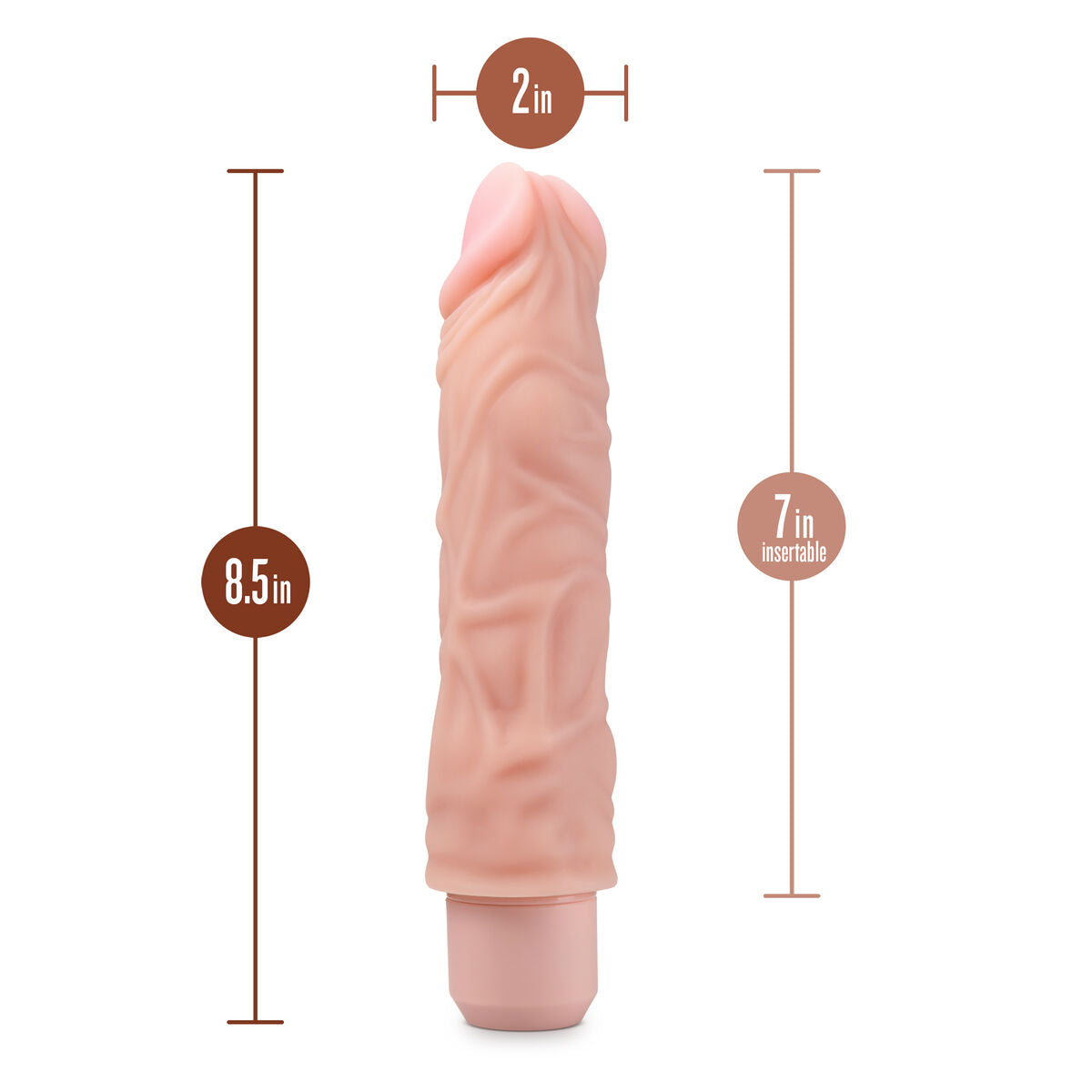 Natürlicher Dildo Blush Dr Skin Silikon ABS Ø 5 cm - AWK Flagship