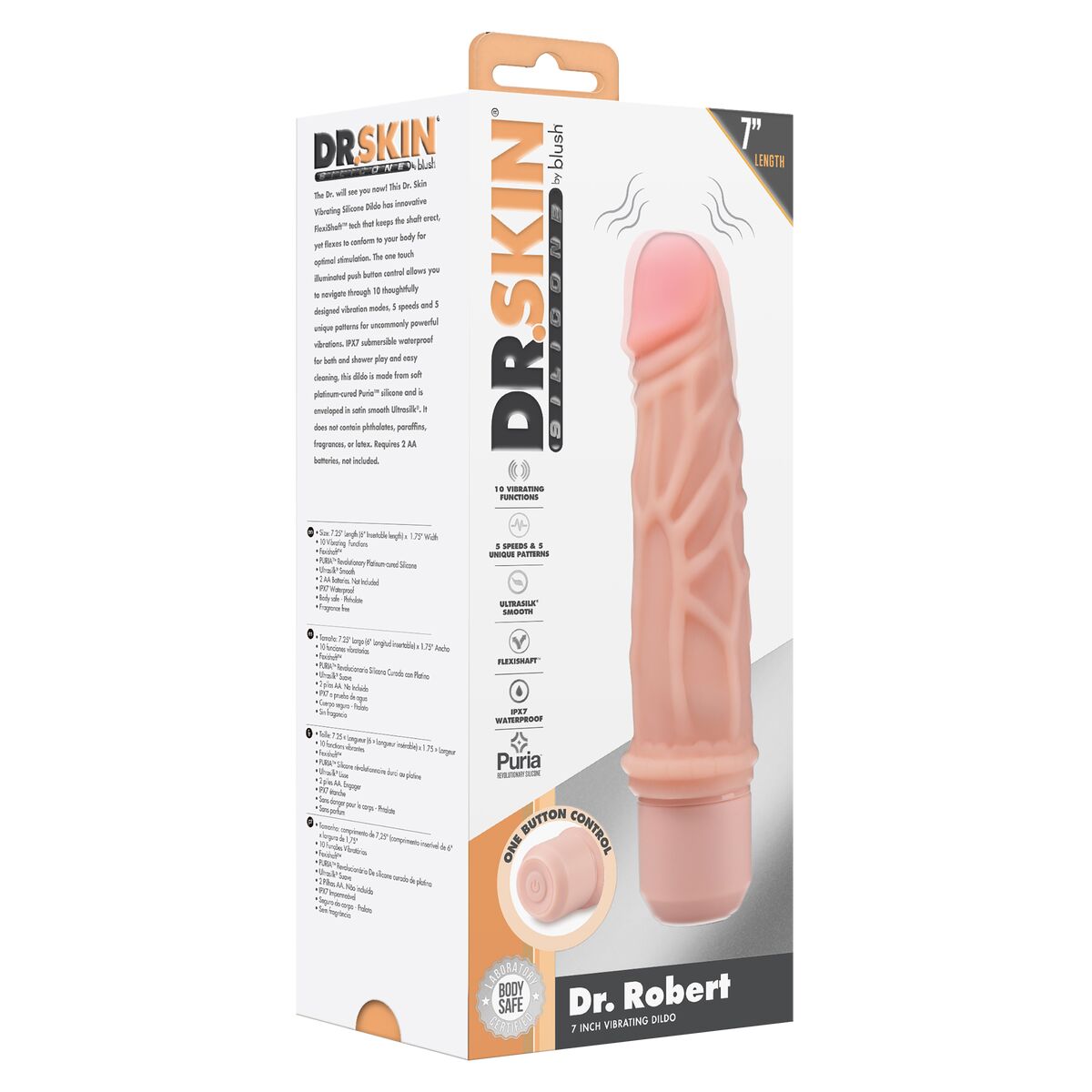 Natürlicher Dildo Blush Dr Skin Silikon ABS Ø 4,3 cm - AWK Flagship