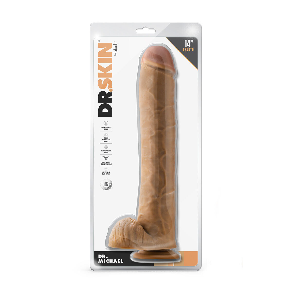 Natürliches Dildo Blush Dr Skin PVC Ø 6,3 cm (29,2 cm) - AWK Flagship