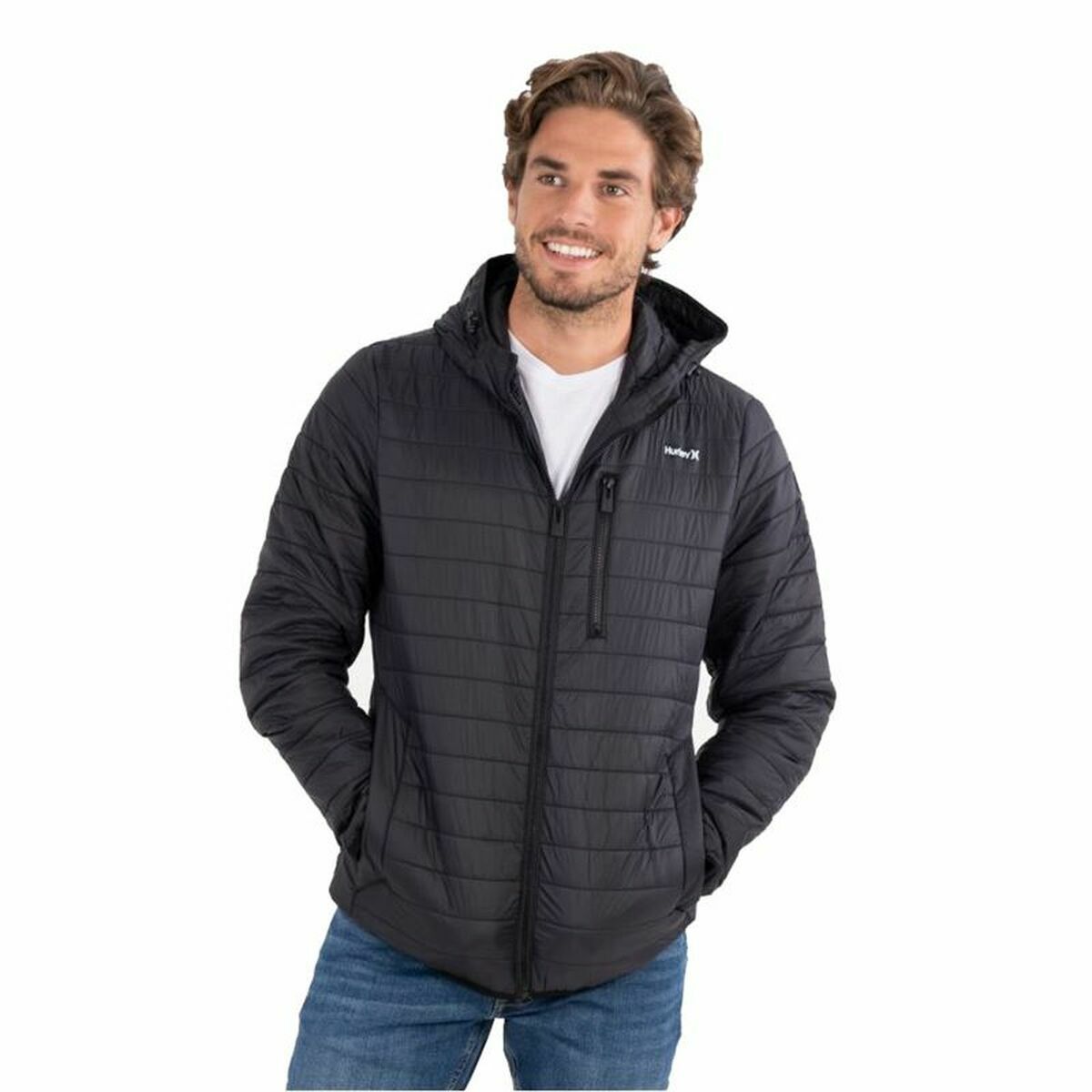 Sportjacke für Herren Hurley  Balsam Quilted Packable Schwarz - AWK Flagship