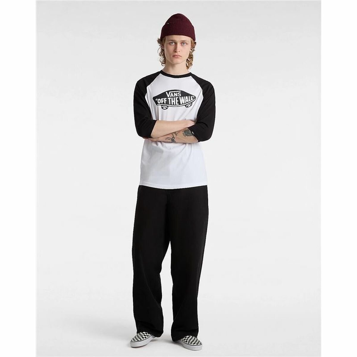 Kurzärmliges Sport T-Shirt Vans Style 76 Raglan Weiß - AWK Flagship