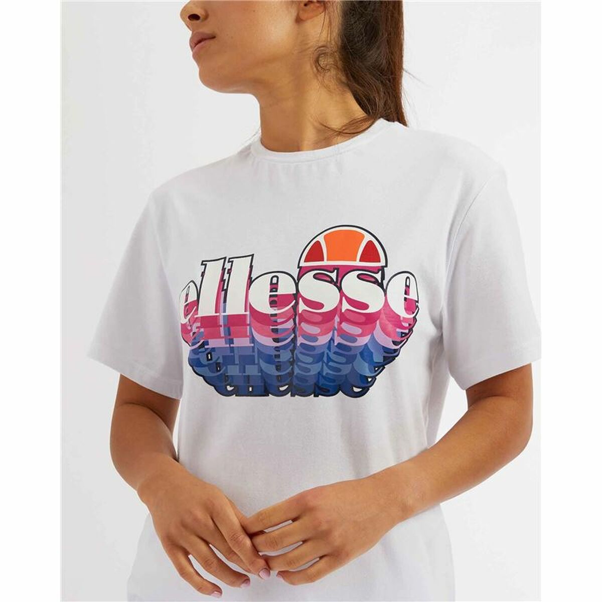 Damen Kurzarm-T-Shirt Ellesse Zingha Weiß L - AWK Flagship