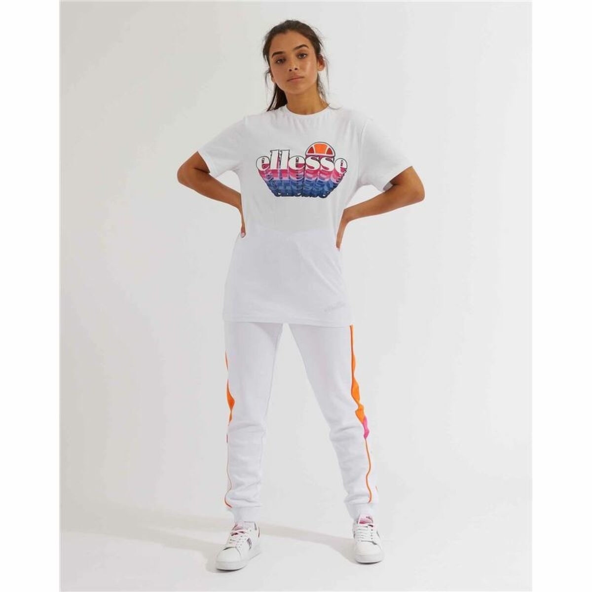 Damen Kurzarm-T-Shirt Ellesse Zingha Weiß L - AWK Flagship