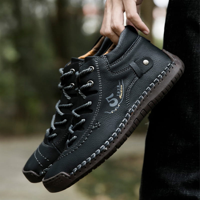 A1 Herren Outdoor-Lederstiefel, handgenäht