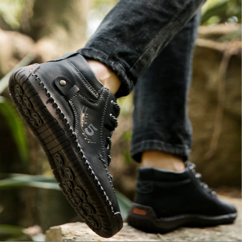 A1 Herren Outdoor-Lederstiefel, handgenäht