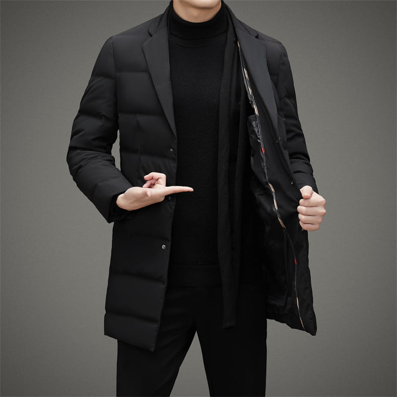 A.1 Herren Daunenjacke mit Schalkragen
