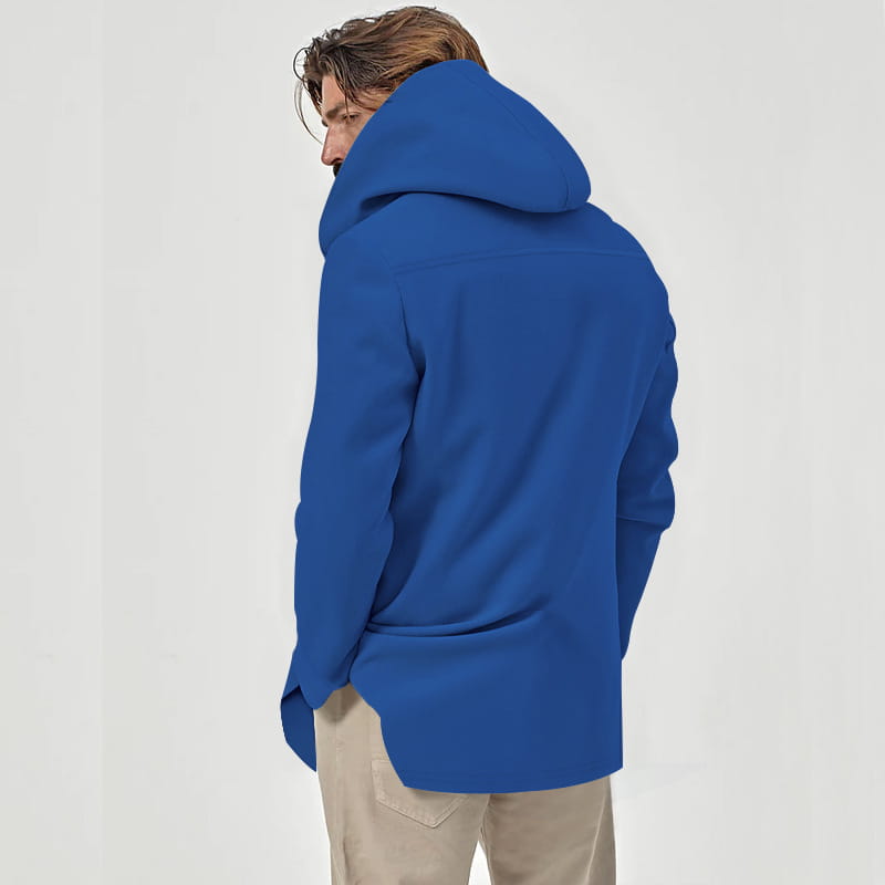 A1 Kapuzen-Trenchcoat mit Doppelknopfleiste