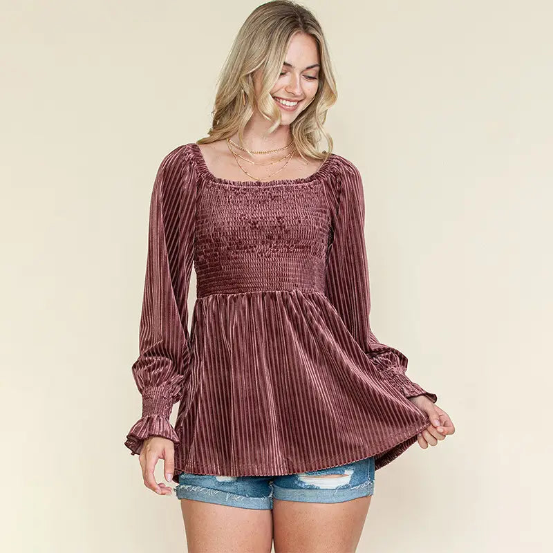 A1 Damen Off-Shoulder Langarmshirt