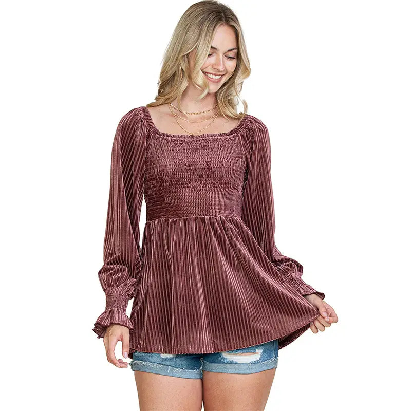 A1 Damen Off-Shoulder Langarmshirt