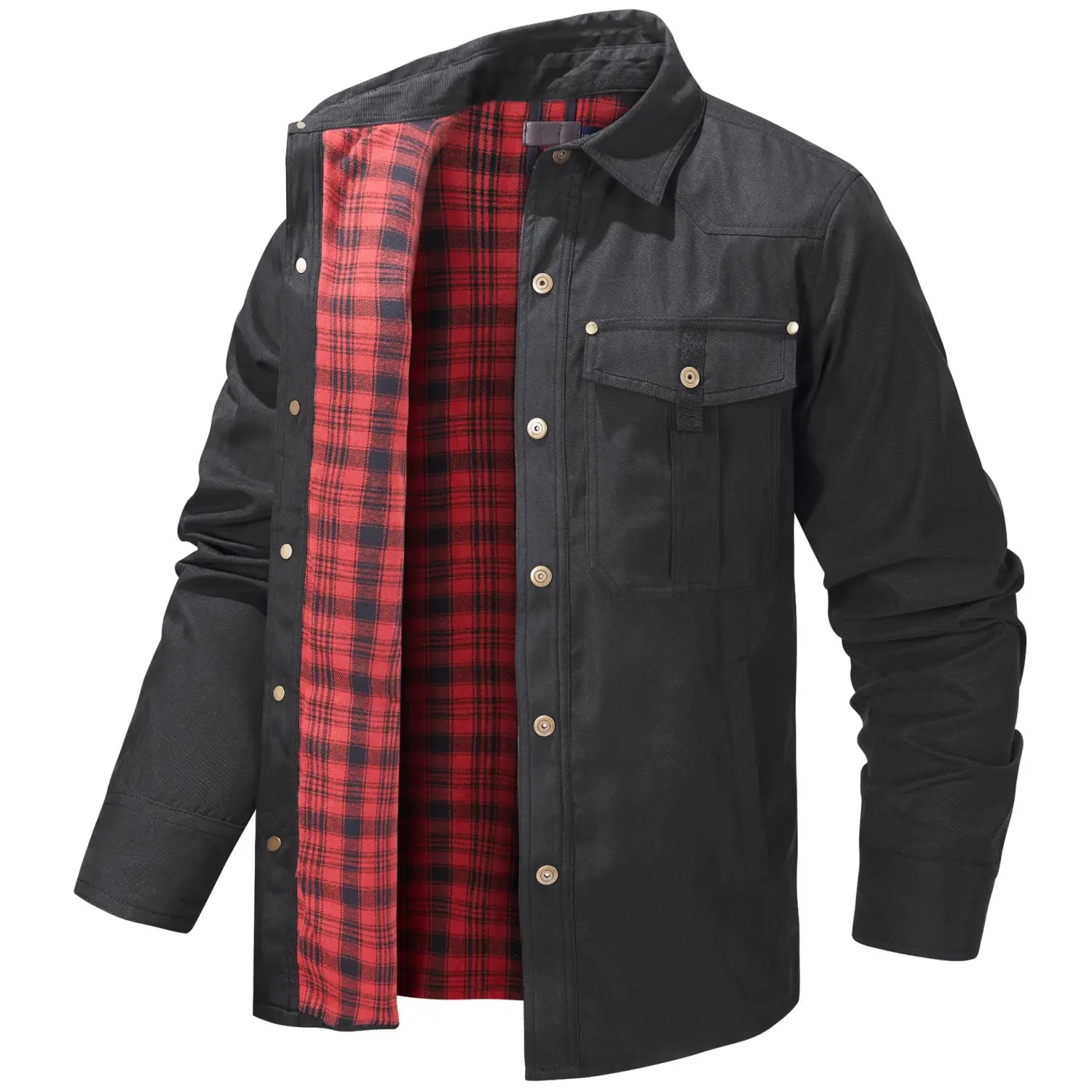 A.1 Herren Karierte Flanelljacke im Westernstil
