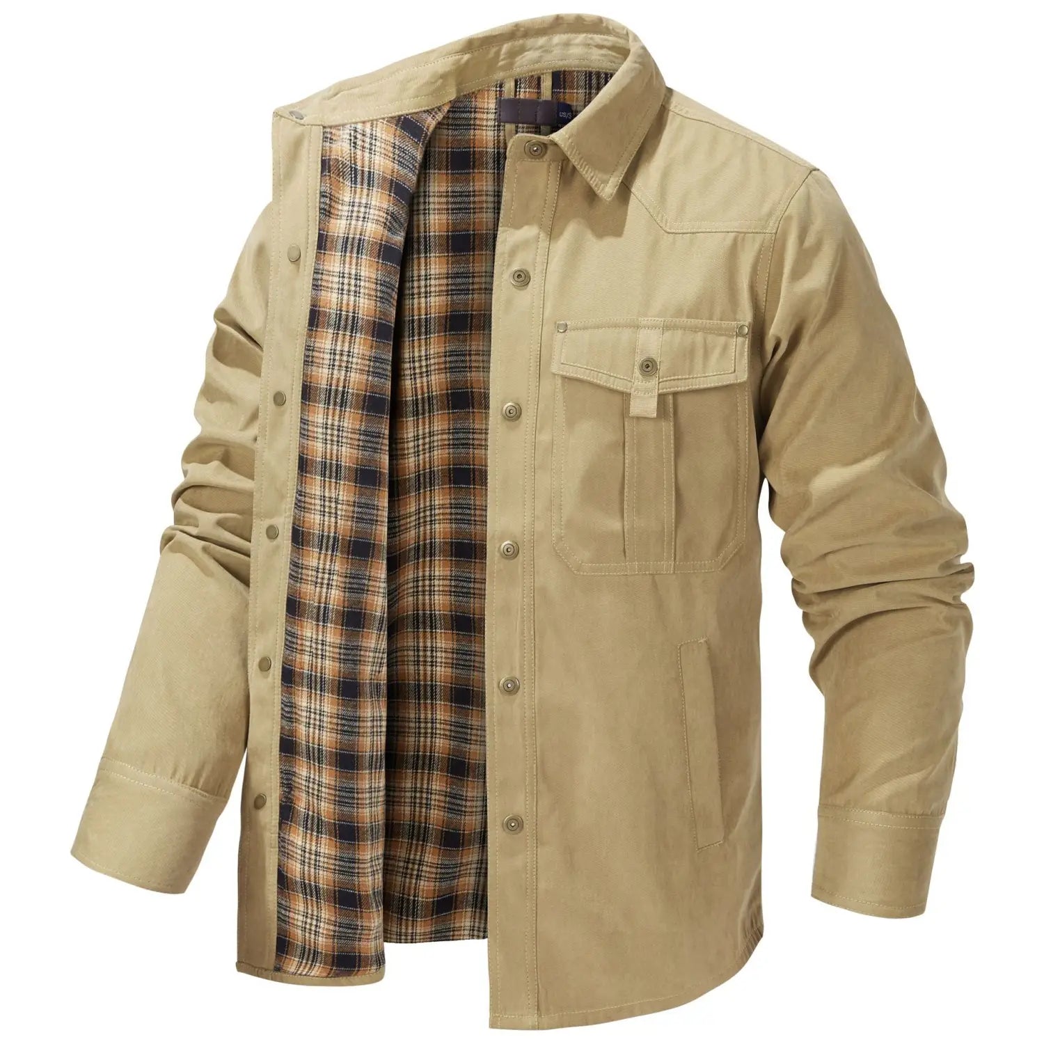 A.1 Herren Karierte Flanelljacke im Westernstil