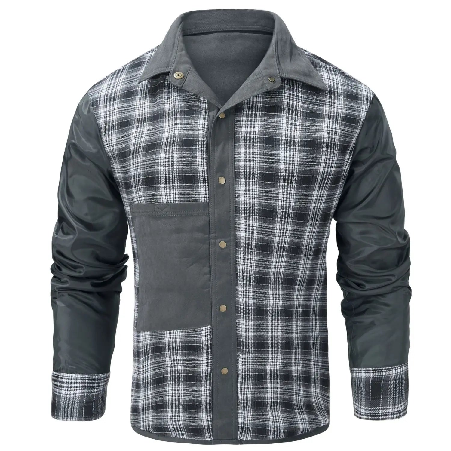 A.1 Herren Karierte Flanelljacke im Westernstil
