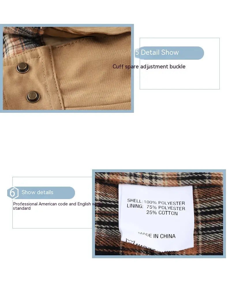 A.1 Herren Karierte Flanelljacke im Westernstil