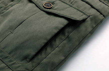 Herren Plus-Size-Jacke aus Baumwolle & Lammwolle