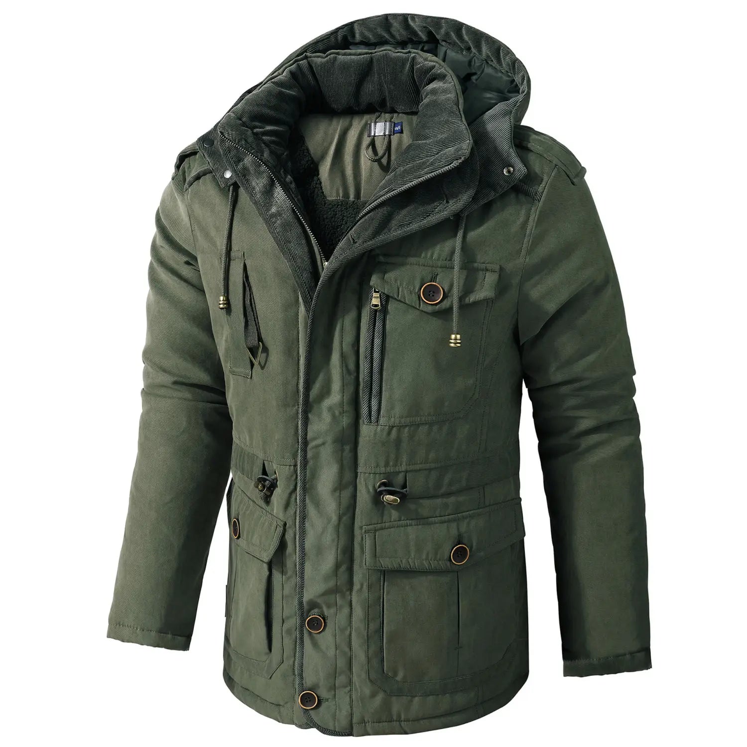 Herren Plus-Size-Jacke aus Baumwolle & Lammwolle