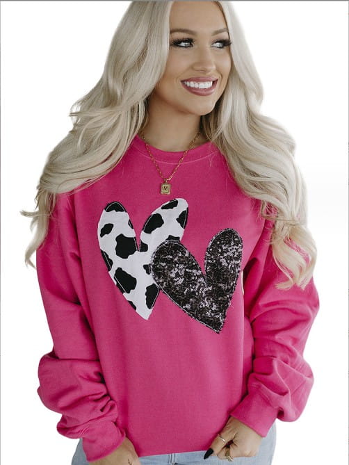 A1 Damen Print-Pullover, locker geschnitten