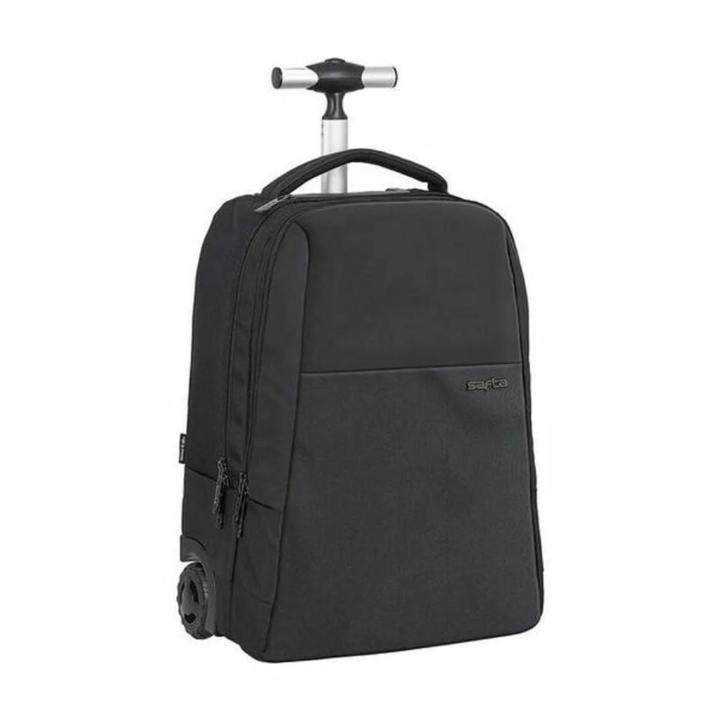 Schwarzer Rolltop Rucksack Laptop Trolley Safta M144B für 15,6 Zoll von Schouler White Label